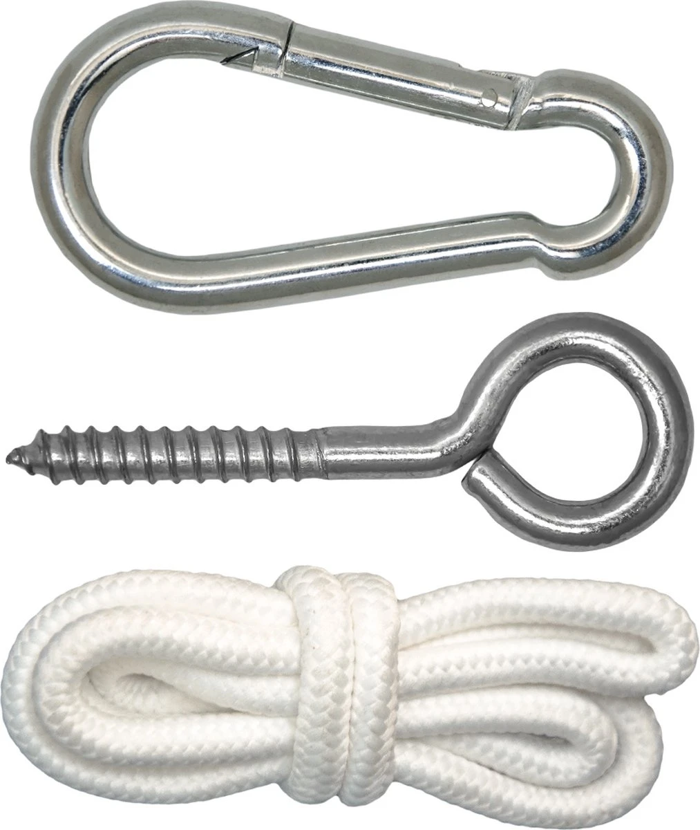 Metalen Ophangset Tot 160kg - Massieve Bevestiging Set Voor Hangstoel Hangmat - Plafond Wand Montage - Afbeelding 3