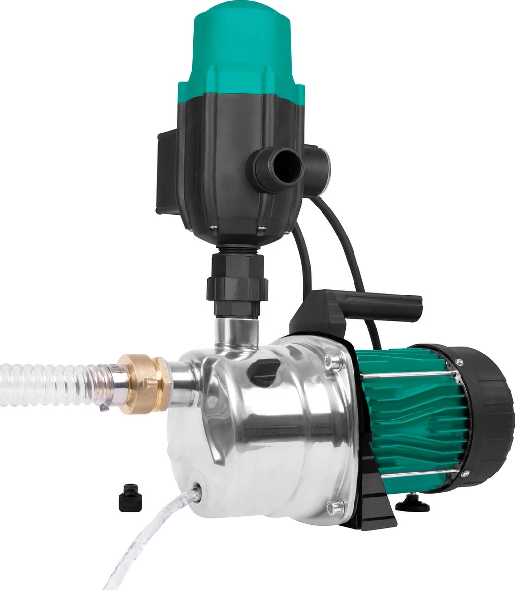 VONROC Hydrofoorpomp / Automatische Pomp - 1000W - 3500l/h - Met Drukschakelaar - Droogloopbeveiliging - Voor Besproeien En Huishoudwater - Afbeelding 2