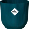 Elho Vibes Fold Rond Wielen 35 - Bloempot Voor Binnen - Ø 34.9 X H 32.4 Cm - Diepblauw