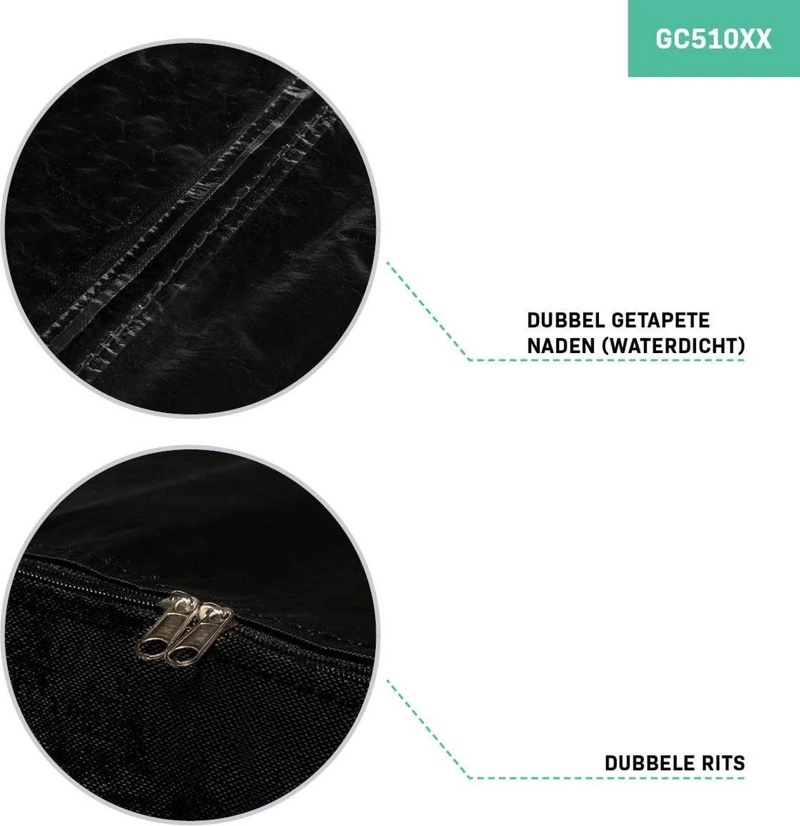 VONROC Premium Opbergtas Voor Lounge/tuinset Kussens – 75x75x90cm – Voor 6 Tot 8 Kussens - Afbeelding 2