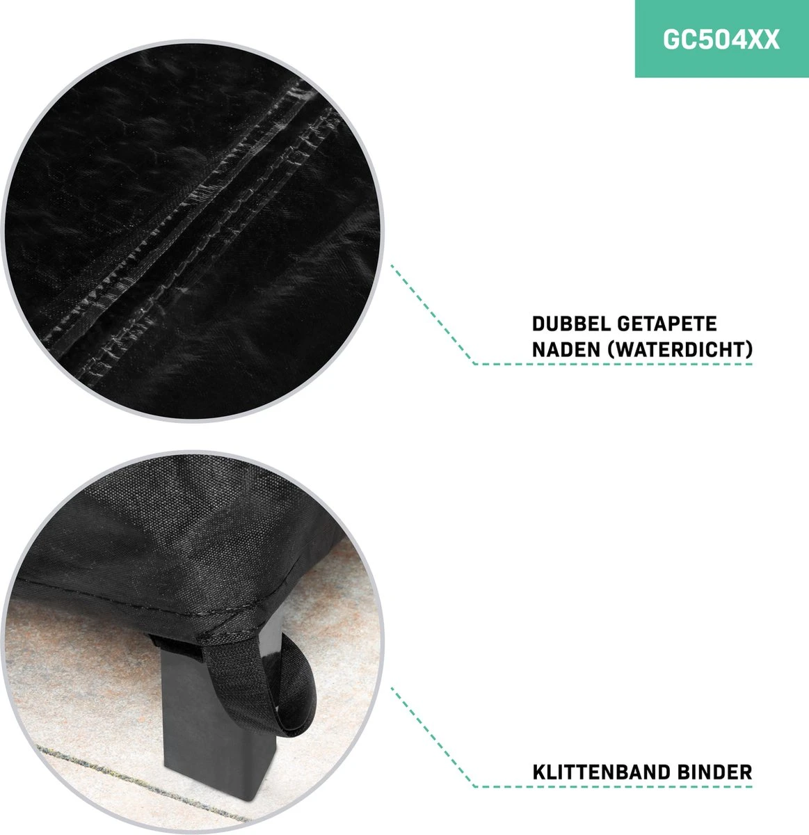 VONROC Premium Tuinbank Beschermhoes – L-vorm - 215/85 X 215/85 X 70cm - Afbeelding 3