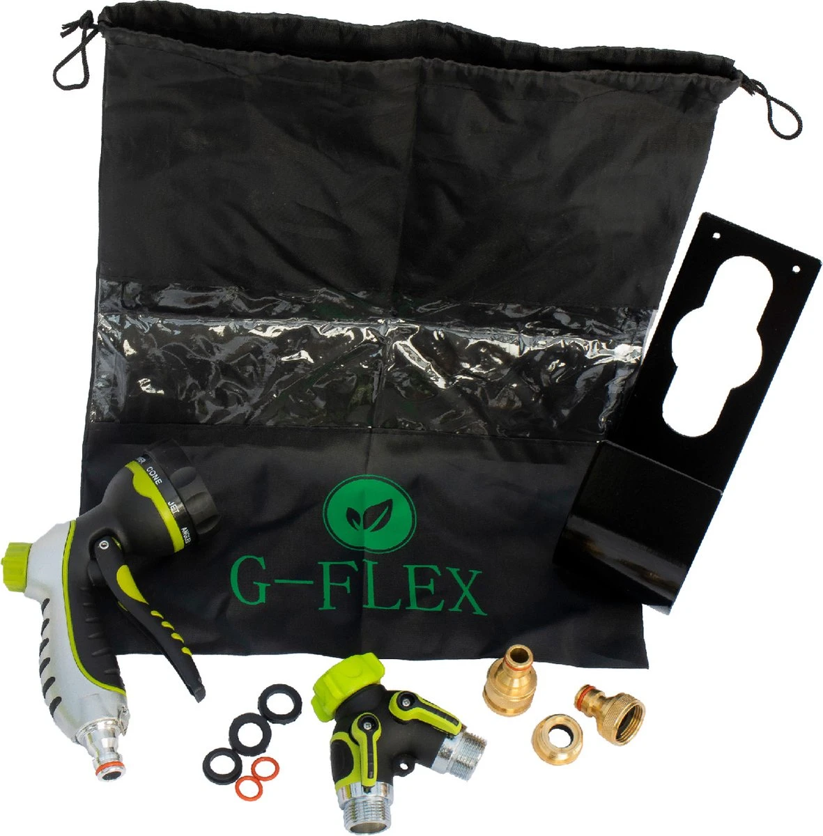 G-Flex Flexibele Tuinslang - Waterslang - 8 Verschillende Sproeistanden - Inclusief Opbergtas/splitter/Koppelstuk/Houder/Rubbers - 30 Meter - Afbeelding 3