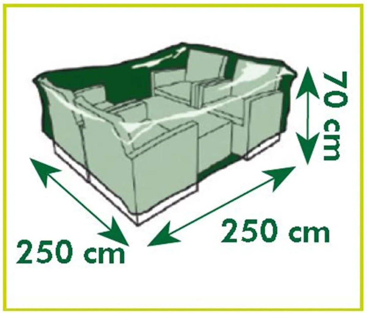 Nature - Tuinmeubelhoes - Beschermhoes Voor Loungeset - H70 X 250 X 250cm - Afbeelding 4