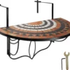 Tectake - Balkontafel Mozaïek Klapbaar - 402774