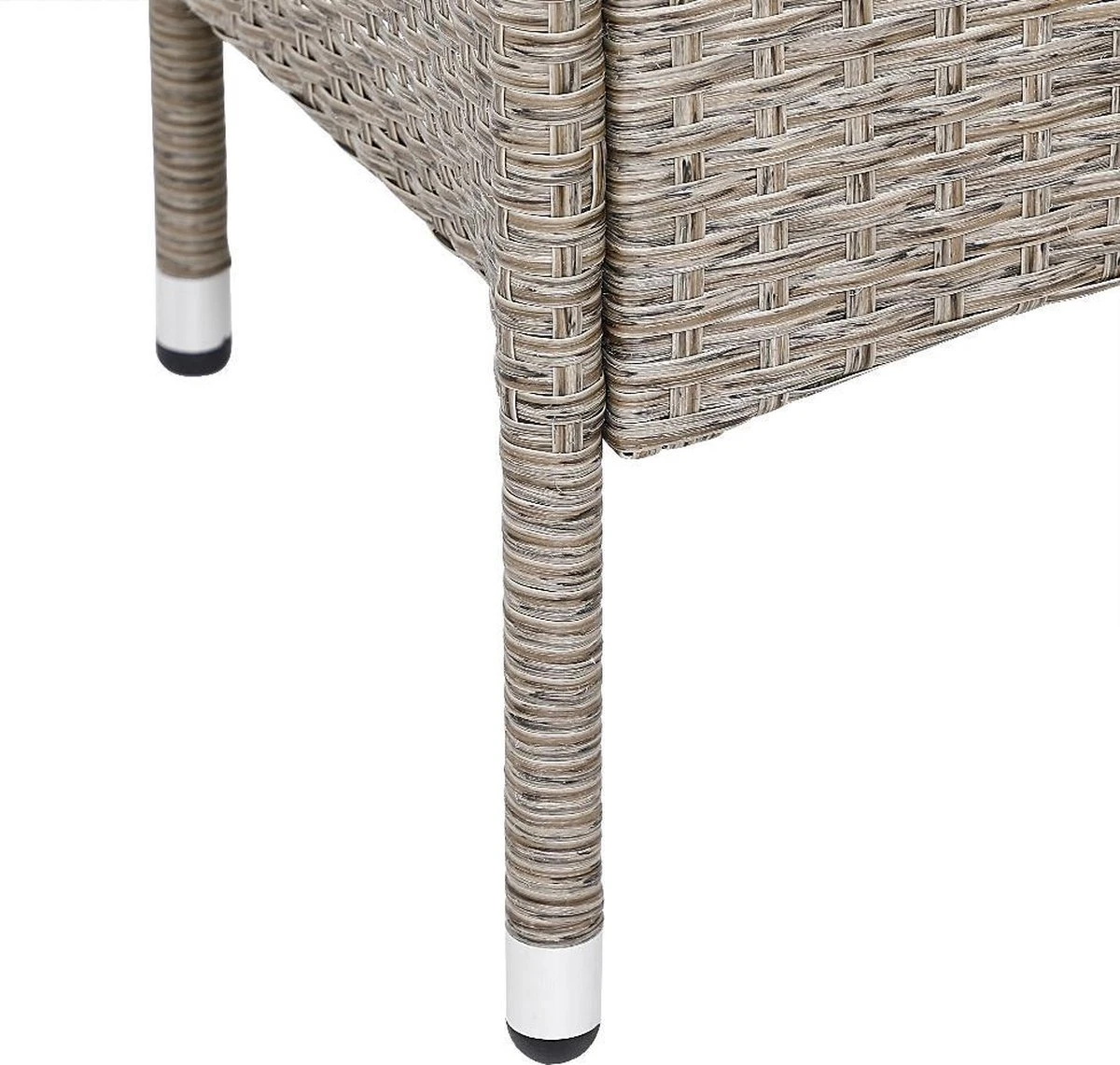 Casaria Tuinbank Polyrattan - 2-Zits Incl.Tafel - Weerbestendig Beige - Afbeelding 3
