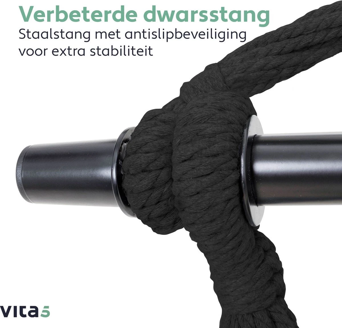 Vita5 XXL Hangstoel | Binnen&Buiten Hangnest | Incl. 2 Kussens En Boekenvak | Volwassenen&Kinderen | Hangmatstoel Tot 225kg | Donkergroen - Afbeelding 6