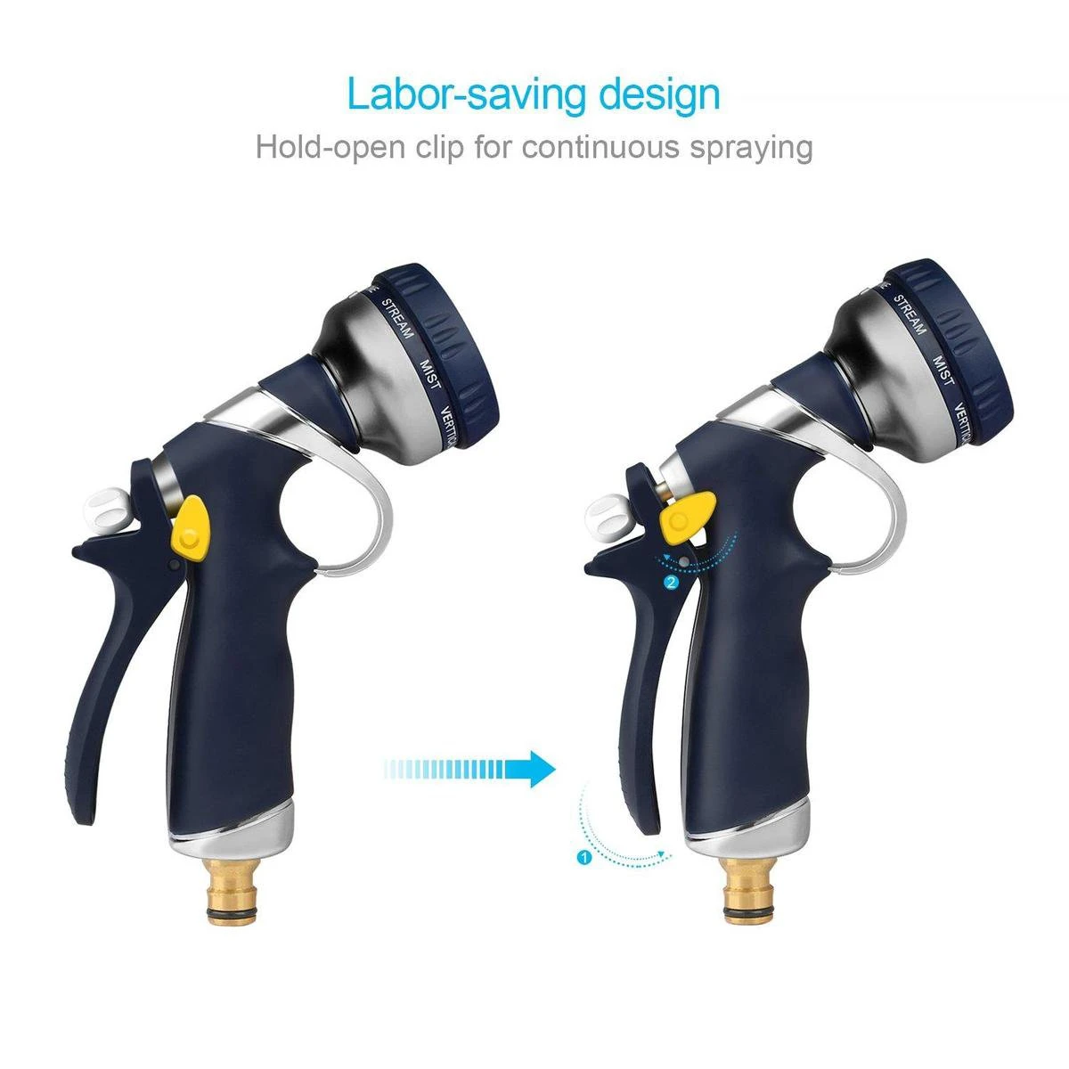 Voxon Sproeikop | Broespistool | Spuitpistool Voor Tuinslang | Metalen Constrcutie Met Soft-grip Handvat - Afbeelding 3