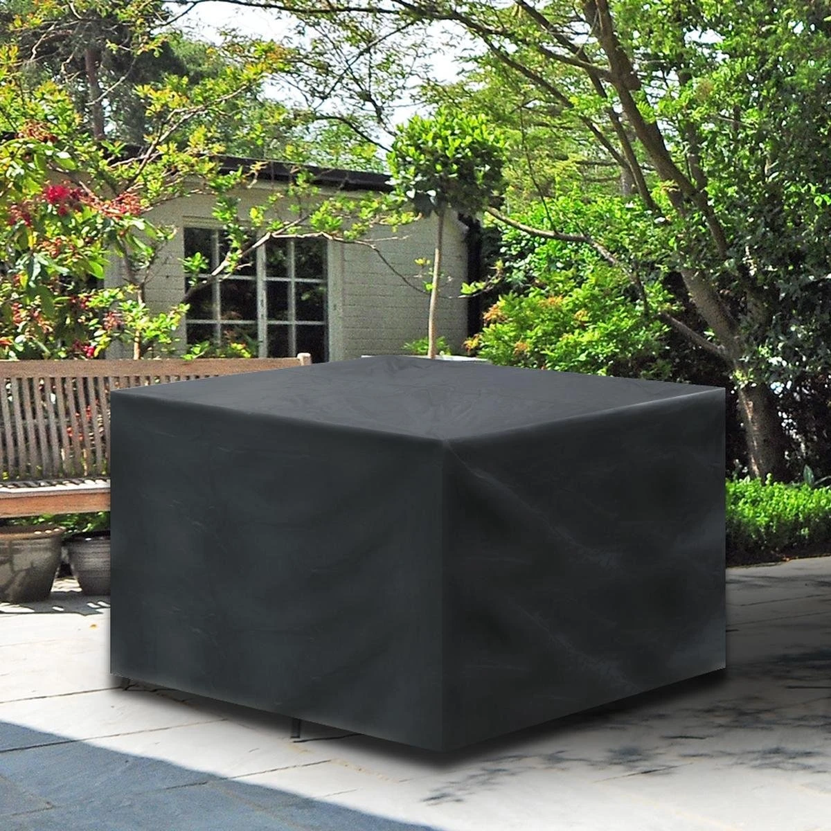 Merkloos Beschermhoes Voor Tuinmeubelen - 250x250x90cm - Zwart