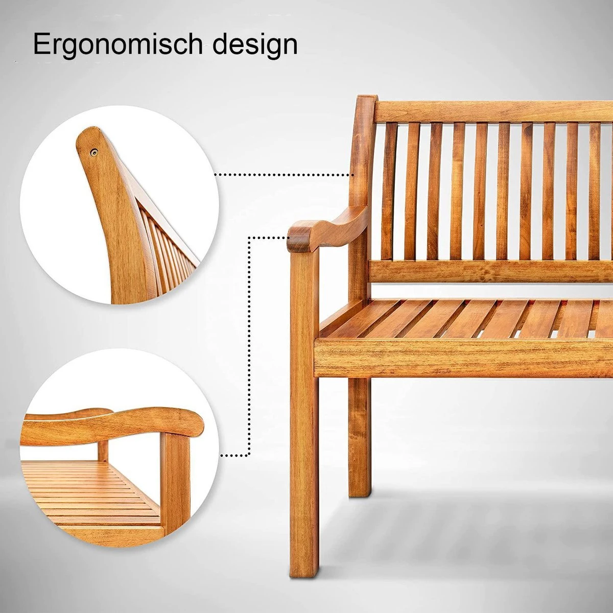 Sens Design Tuinbank - Hout - Weerbestendig - Afbeelding 3