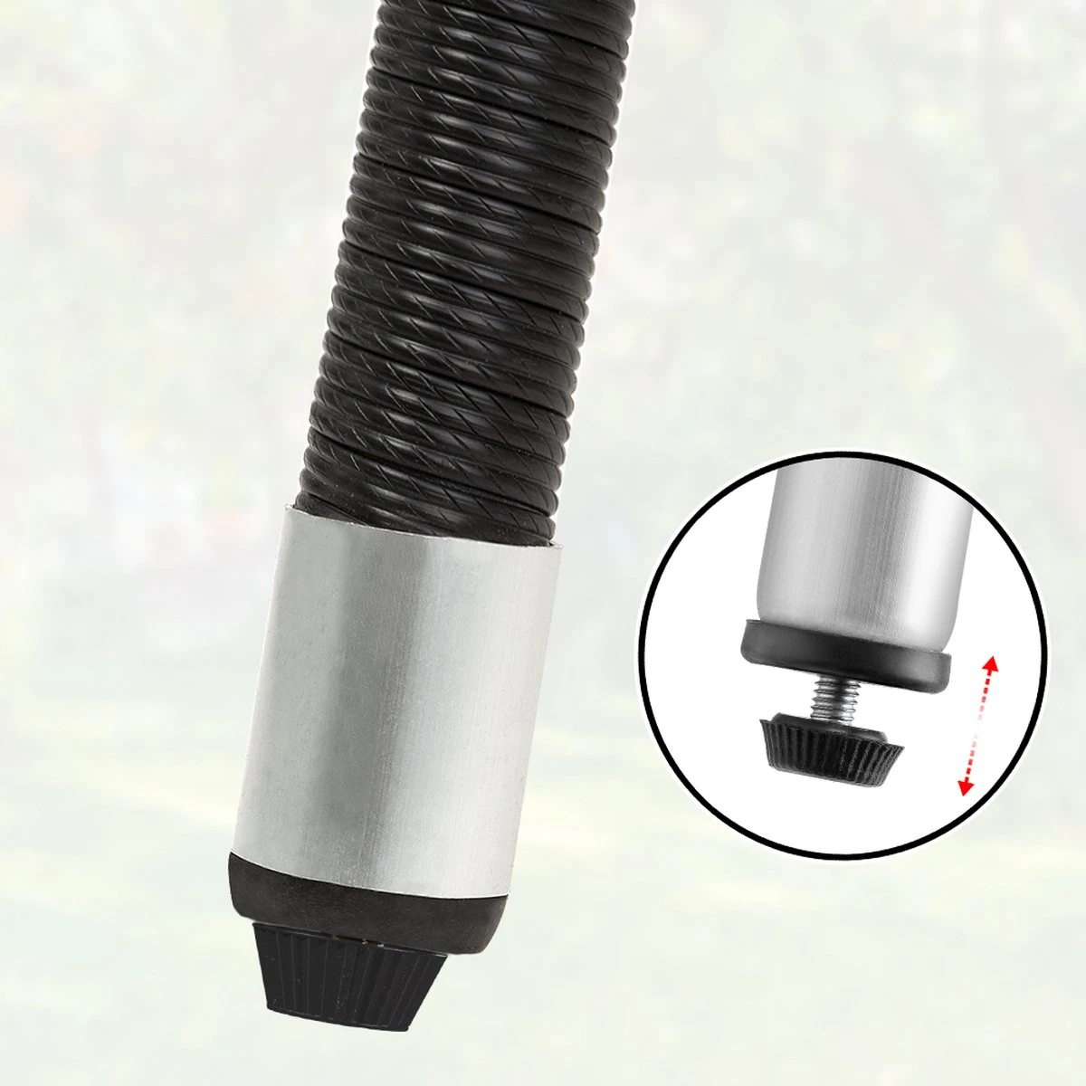 Casaria Polyrattan Bijzettafel 80cm Rond - 5mm Veiligheidsglas – Zwart - Afbeelding 4