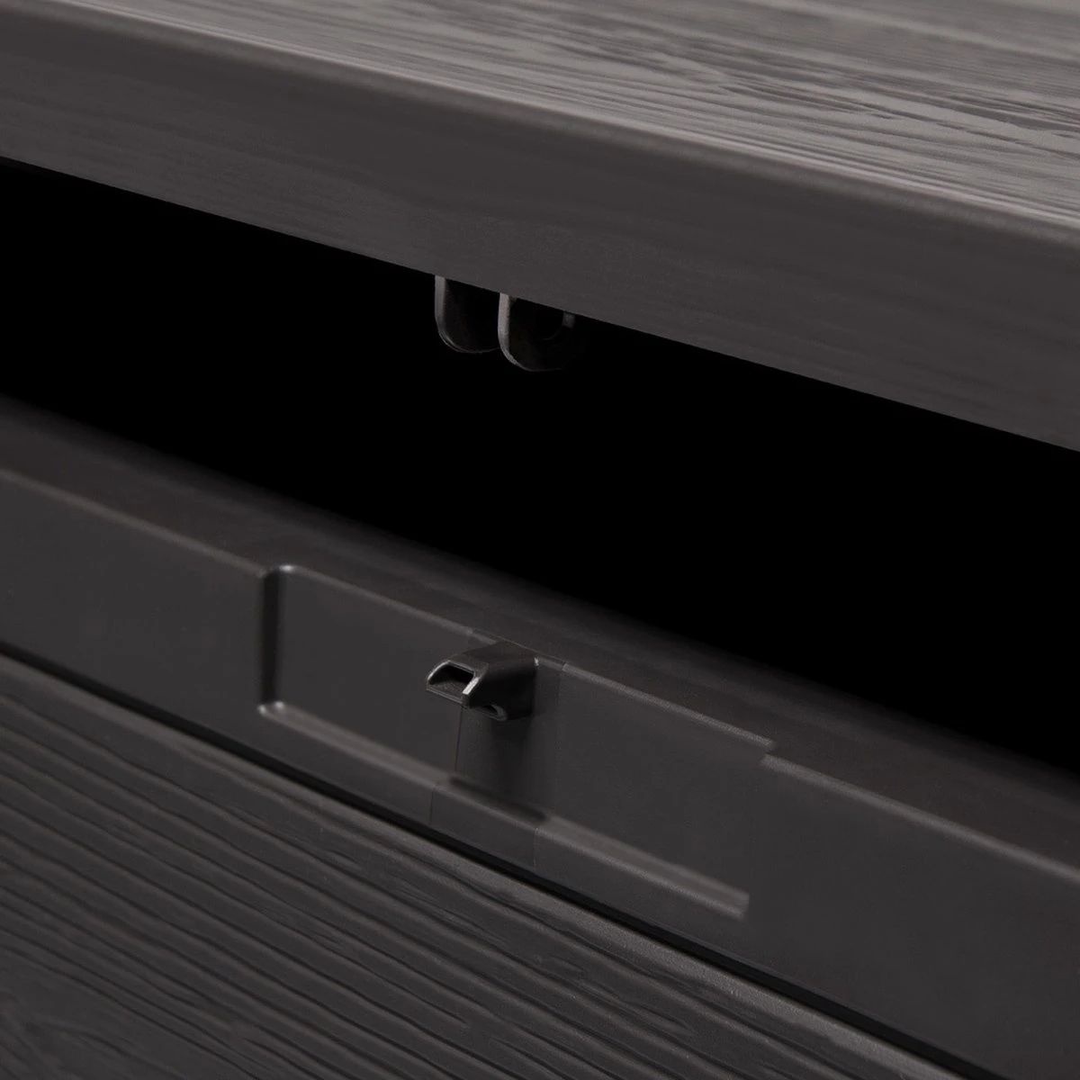 Merkloos Woody Tuin Opbergbox - 324 Liter 45x120x60 Cm - Tuinkussenbox - Antraciet/bruin - Afbeelding 8