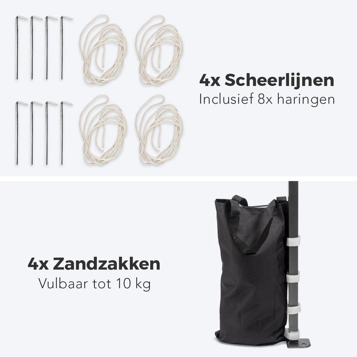 LifeGoods Partytent - 3x3 M - Zijwanden - Easy Up - Opvouwbaar - Waterdicht - Draagtas Met Wieltjes - Beige - Afbeelding 5