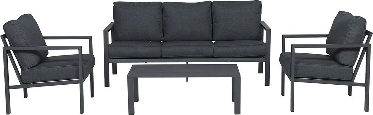 Garden Impressions Durban Loungeset - 4-delig - Zwart