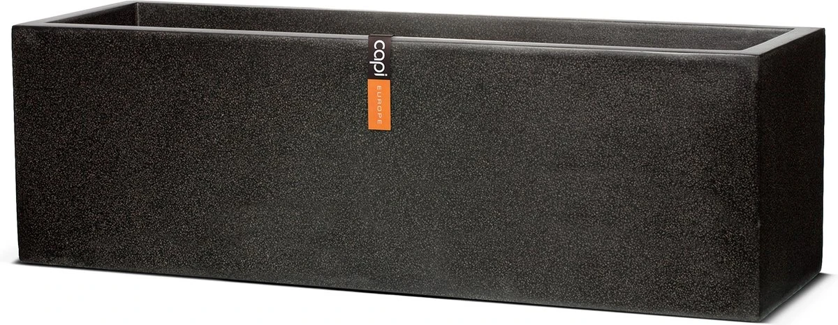 Capi Europe - Bloembak Rechthoek Laag 73x20x20 - Zwart - Bloempot Voor Buiten - FIT961