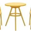 Garden Impressions Mira 3-delige Balkonset - Faria Tuintafel Ø 60 Cm - Okergeel