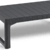 Allibert Lyon Tuintafel - 116x71,5x66/40 Cm - Grafiet