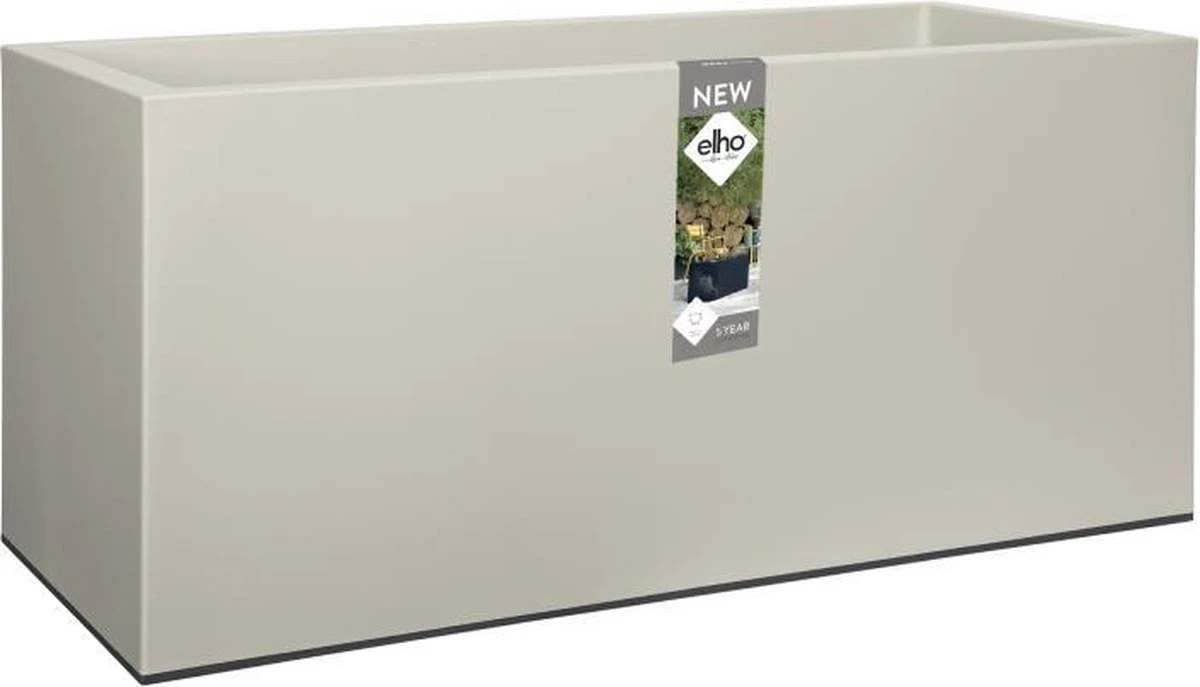 Elho Vivo Matt Finish Lang Wielen 90 - Grote Staande Plantenbak Voor Binnen & Buiten - Gemaakt Van Gereycled Plastic - L 39 X W 88 X H 41 Cm - Wit - Afbeelding 9