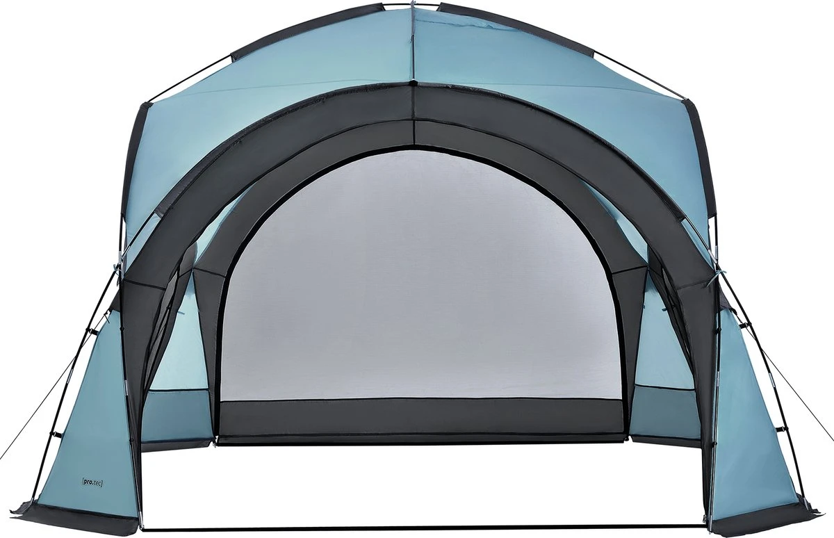 Pro-Tec Paviljoen Grästorp Met LED-verlichting 345x345x247 Cm Lichtblauw - Afbeelding 2