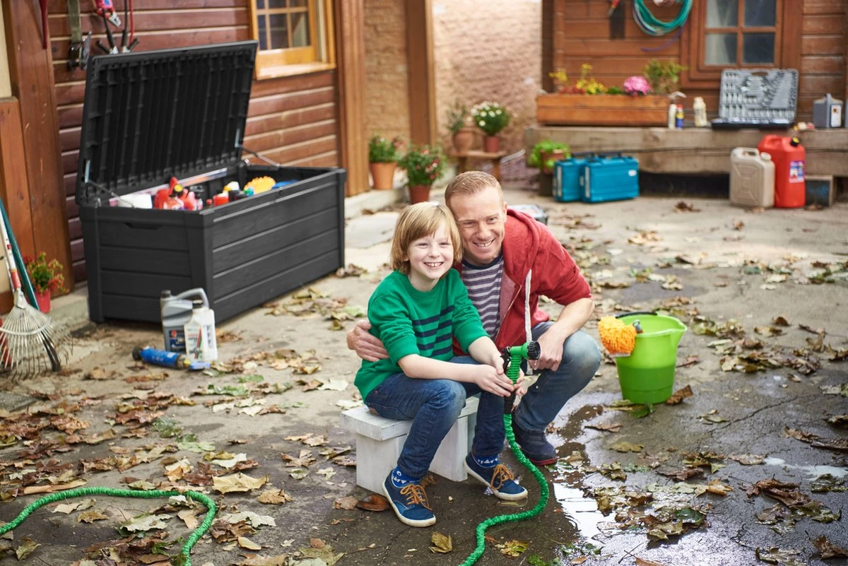 Keter Brightwood Opbergbox - 455L - 145x69,7x60,3 Cm - Grafiet - Afbeelding 10