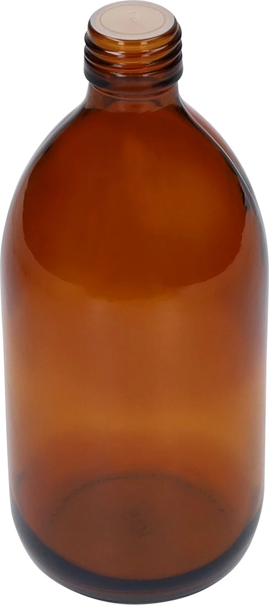 QUVIO Sprayfles - Spuitfles - Plantenspuit - Schoonmaak Spuit - Huishoudspray - Leeg/Hervulbaar - Kamerspray - Allesreiniger - Glazen Sprayflacon - Waterspuit - Kappersspuit - 500 Ml - Glas - Bruin - Zwart - Afbeelding 2