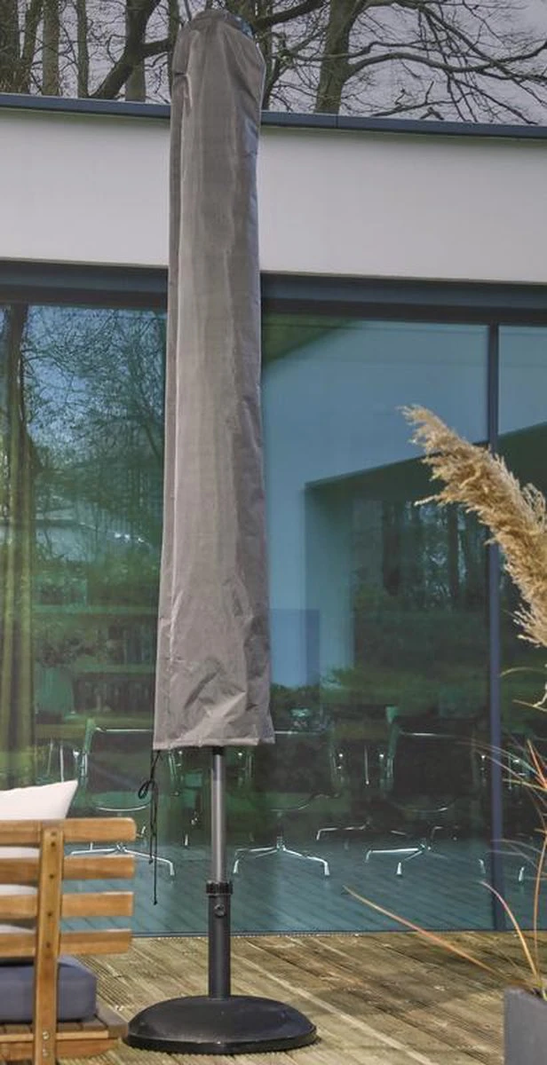 Weersbestendige Parasolhoes - Rond & Vierkant - Max. 3 X 3 M - Grijs / Antraciet - Stokparasol - Afbeelding 7